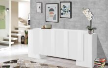 Sideboard >Pinerolo< in Weiß-Hochglanz -...