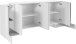 Sideboard >Pinerolo< in Weiß-Hochglanz - 210x85x45cm (BxHxT)
