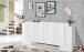 Sideboard >Pinerolo< in Weiß-Hochglanz - 210x85x45cm (BxHxT)