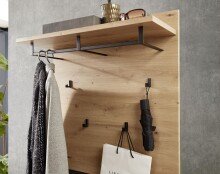 Garderobenpaneel >Meagan< in Artisan Eiche - 80x118x30cm (BxHxT)