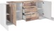 Sideboard >Pinerolo< in Weiß-Hochglanz - 210x85x45cm (BxHxT)