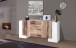 Sideboard >Pinerolo< in Weiß-Hochglanz - 210x85x45cm (BxHxT)