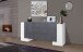Sideboard >Pinerolo< in Weiß-Hochglanz - 210x85x45cm (BxHxT)