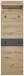 Garderobenpaneel >Meagan< in Artisan Eiche - 50x170x30cm (BxHxT)
