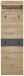 Garderobenpaneel >Meagan< in Artisan Eiche - 50x170x30cm (BxHxT)