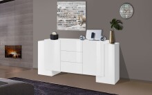 Sideboard >Pinerolo< in Weiß-Hochglanz -...