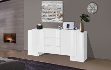 Sideboard >Pinerolo< in Weiß-Hochglanz -...