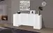 Sideboard >Pinerolo< in Weiß-Hochglanz - 210x85x45cm (BxHxT)