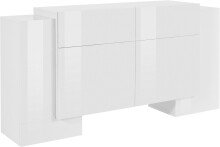 Sideboard >Pinerolo< in Weiß-Hochglanz - 170x85x45cm (BxHxT)