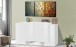 Sideboard >Pinerolo< in Weiß-Hochglanz - 170x85x45cm (BxHxT)