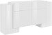 Sideboard >Pinerolo< in Weiß-Hochglanz - 170x85x45cm (BxHxT)
