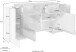 Sideboard >Pinerolo< in Weiß-Hochglanz - 170x85x45cm (BxHxT)