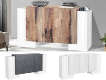 Sideboard >Pinerolo< in Weiß-Hochglanz -...