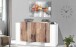 Sideboard >Pinerolo< in Weiß-Hochglanz/Ahorn - 170x85x45cm (BxHxT)