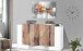 Sideboard >Pinerolo< in Weiß-Hochglanz/Ahorn - 170x85x45cm (BxHxT)