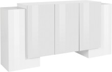 Sideboard >Pinerolo< in Weiß-Hochglanz - 170x85x45cm (BxHxT)