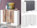 Highboard >Pinerolo< in Weiß-Hochglanz - 130x100x45cm (BxHxT)