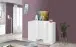 Highboard >Pinerolo< in Weiß-Hochglanz - 130x100x45cm (BxHxT)