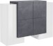 Highboard >Pinerolo< in Weiß-Hochglanz - 130x100x45cm (BxHxT)