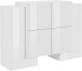 Highboard >Pinerolo< in Weiß-Hochglanz - 130x100x45cm (BxHxT)