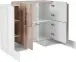 Highboard >Pinerolo< in Weiß-Hochglanz - 130x100x45cm (BxHxT)