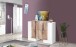 Highboard >Pinerolo< in Weiß-Hochglanz - 130x100x45cm (BxHxT)
