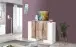 Highboard >Pinerolo< in Weiß-Hochglanz - 130x100x45cm (BxHxT)