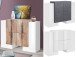 Highboard >Pinerolo< in Weiß-Hochglanz - 130x100x45cm (BxHxT)