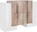 Highboard >Pinerolo< in Weiß-Hochglanz/Ahorn - 130x100x45cm (BxHxT)