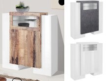 Highboard >Pinerolo< in Weiß-Hochglanz -...