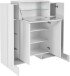 Highboard >Pinerolo< in Weiß-Hochglanz - 130x135x45cm (BxHxT)