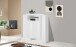 Highboard >Pinerolo< in Weiß-Hochglanz - 130x135x45cm (BxHxT)