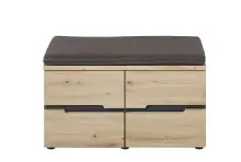 Sitzbank >Meagan< in Artisan Eiche - 80x49x38cm...