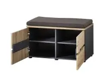 Sitzbank >Meagan< in Artisan Eiche - 80x49x38cm...