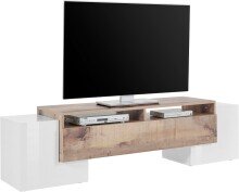 TV-Board >Pinerolo< in Weiß-Hochglanz -...