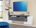 TV-Board >Pinerolo< in Weiß-Hochglanz/Schiefer - 170x45x45cm (BxHxT)