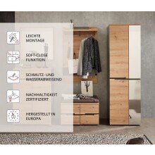Garderoben-Set >Meagan< in Artisan Eiche - 255x192x38cm (BxHxT)
