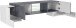 TV-Board >Pinerolo< in Weiß-Hochglanz/Schiefer - 190x45x45cm (BxHxT)