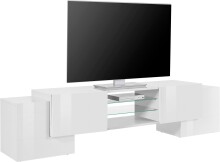 TV-Board >Pinerolo< in Weiß-Hochglanz - 190x45x45cm (BxHxT)