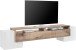 TV-Board >Pinerolo< in Weiß-Hochglanz/Ahorn - 210x45x45cm (BxHxT)