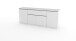 Sideboard >Milazzo< in Weiß-Hochglanz - 210.2x85x45cm (BxHxT)
