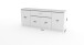 Sideboard >Milazzo< in Weiß-Hochglanz - 210.2x85x45cm (BxHxT)