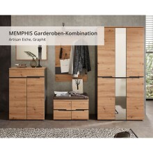 Garderoben-Set >Meagan< in Artisan Eiche - 295x192x38cm (BxHxT)