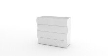 Kommode >Onda< in Weiß Hochglanz - 98x81.5x40cm (BxHxT)
