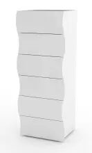 Kommode >Onda< in Weiß Hochglanz -...