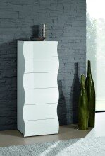 Kommode >Onda< in Weiß Hochglanz -...