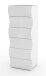 Kommode >Onda< in Weiß Hochglanz - 50x121.7x40cm (BxHxT)