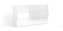 Kommode >Onda< in Weiß Hochglanz - 155.1x81.8x40cm (BxHxT)