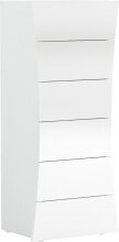 Kommode >Arona< in Weiß Hochglanz - 50x121.7x40cm (BxHxT)