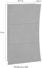 Schuhschrank >Arona< in Weiß Hochglanz - 71x121.5x26.6cm (BxHxT)